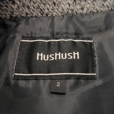  HusHush HusHusH пальто воротник-стойка широкий рукав короткий шерсть retro 2 серый /CK2 * женский 