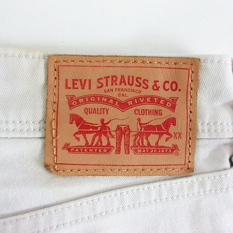 リーバイス Levi's 15736-0032 パンツ ボトムス チノパン Boyfriend テーパード ストレッチ 26 アイボリー ※EKM レディース_画像3