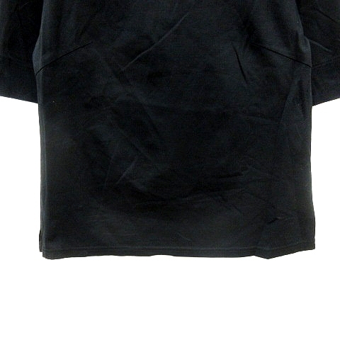 エムプルミエ M-Premier カットソー Tシャツ クルーネック 五分袖 36 黒 ブラック /MN レディース_画像4