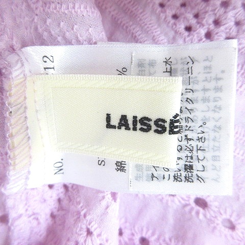 レッセパッセ LAISSE PASSE ブラウス 刺繍 カットワーク 半袖 38 ピンク /MN レディース_画像5