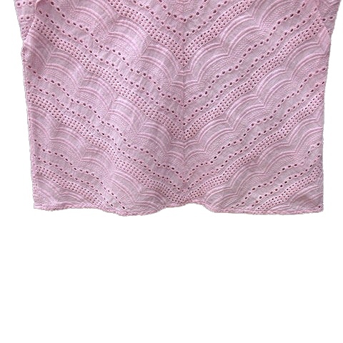 レッセパッセ LAISSE PASSE ブラウス 刺繍 カットワーク 半袖 38 ピンク /MN レディース_画像4