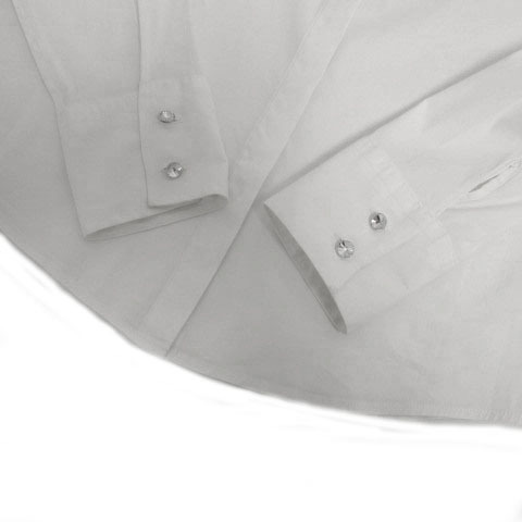 ヘンリーコットンズ HENRY COTTON'S シャツ ビジューボタン ロゴ刺繍 胸ポケ 長袖 コットン混 ホワイト 白 38 レディース_画像7