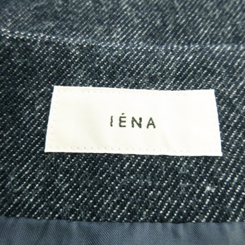 イエナ IENA スカート 台形 タイト ミニ ボタン ウール 厚手 小さいサイズ 34 紺 ネイビー /AH14 ☆ レディース_画像6