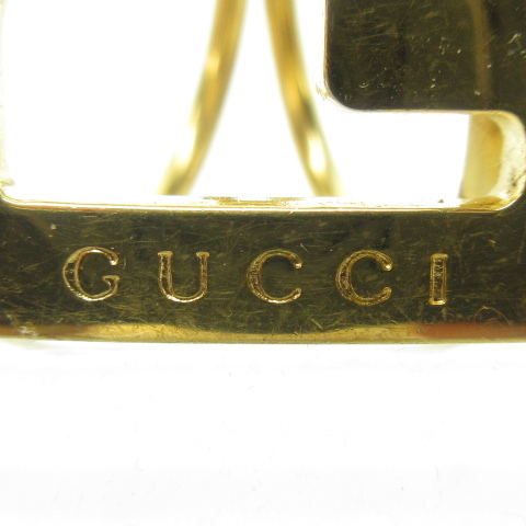 グッチ GUCCI スカーフリング アクセサリー ロゴ イタリア製 ゴールドカラー 0723 レディース_画像5
