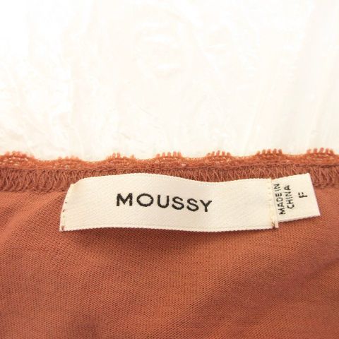  Moussy moussy no sleeve cut and sewn pe plum race red F *A833 lady's 