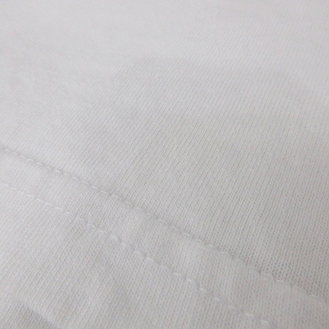 ビームスハート BEAMS HEART カットソー Tシャツ 半袖 丸首 プリント ロゴ 綿 白 ホワイト M レディースの画像9
