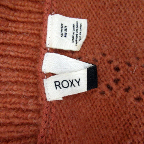  Roxy ROXY вязаный свитер длинный рукав раунд шея одноцветный большой размер XS терракота /YS2 женский 