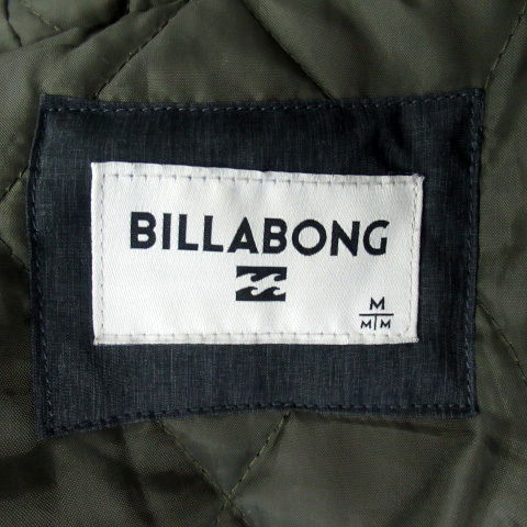 ビラボン BILLABONG 中綿ジャケット ブルゾンジャケット ミドル丈 フード付き ジップアップ M グレー /YS2 メンズ_画像6