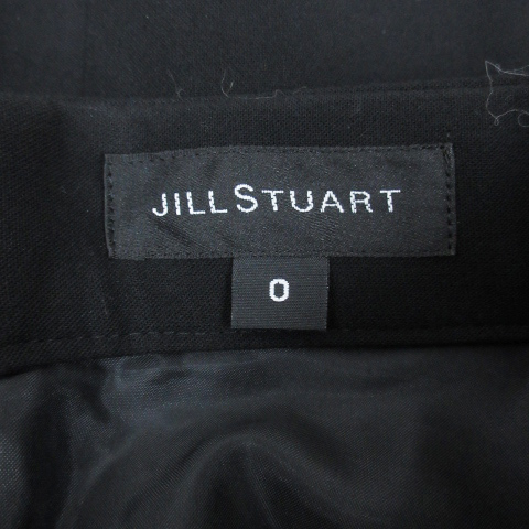 ジルスチュアート JILL STUART フレアスカート ひざ丈 無地 0 黒 ブラック /FF48 レディース_画像5