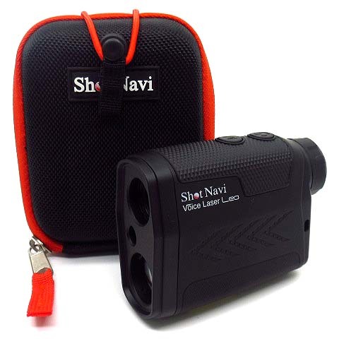 ショットナビ Shot Navi Voice Laser Leo 音声操作機能搭載 レーザー 距離計測機 黒 ブラック 専用ケース付き