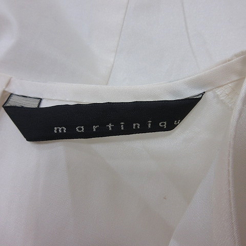 マルティニーク martinique シャツ ブラウス 半袖 フリル 白 オフホワイト /YI レディース_画像6