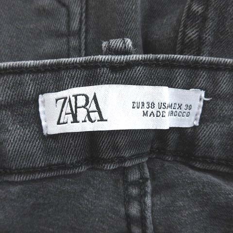 ザラ ZARA デニムパンツ ジーンズ スキニー ストレッチ 38 黒 ブラック /CT レディース_画像7