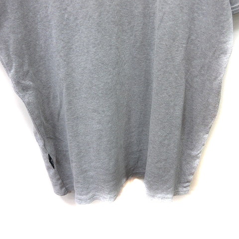 アヴィレックス AVIREX Tシャツ カットソー リブ 半袖 L グレー /YI メンズ_画像3