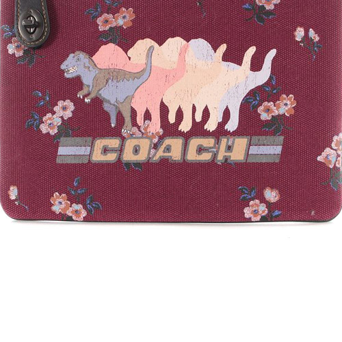 コーチ COACH ウィズ シャドウ レキシー ターンロック ポーチ ロゴ ボルドー 51229 /SR20 レディースの画像3