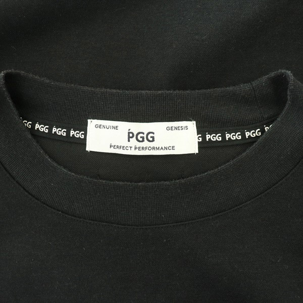 パーリーゲイツ PEARLY GATES PGG 22SS Tシャツ 半袖 ロゴプリント ゴルフ 1 黒 ブラック /MY ■GY03 レディースの画像3