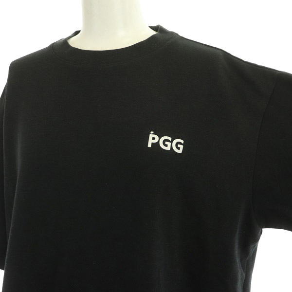 パーリーゲイツ PEARLY GATES PGG 22SS Tシャツ 半袖 ロゴプリント ゴルフ 1 黒 ブラック /MY ■GY03 レディースの画像4