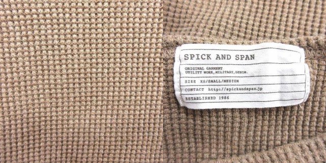 スピック&スパン Spick&Span カットソー 長袖 バルーン袖 ワッフル地 ボートネック ベージュ /CT レディース_画像6