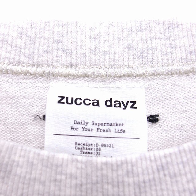ズッカ zucca days スウエットシャツ Tシャツ ショートスリーブ 丸首 杢グレー M グレー /FT1 メンズ_画像3