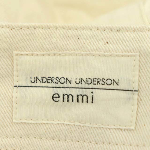 エミ emmi × アンダーソンアンダーソン UNDERSON UNDERSON 22SS コクーンシルエットデニム パンツ テーパード  オフホワイト /HK OS レ