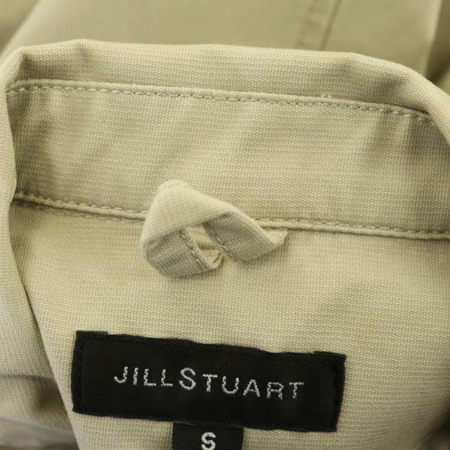 ジルスチュアート JILL STUART ワッペン付きミリタリージャケット ミドル ジップアップ コットン S ベージュ マルチカラー レディース_画像9