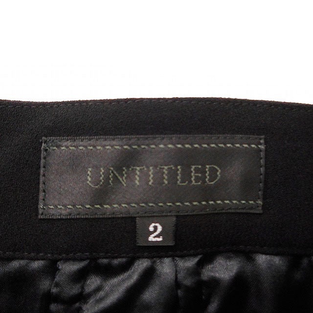  Untitled UNTITLED узкая юбка колено внизу длина разрез лестница гонки 2 черный чёрный /FT30 женский 