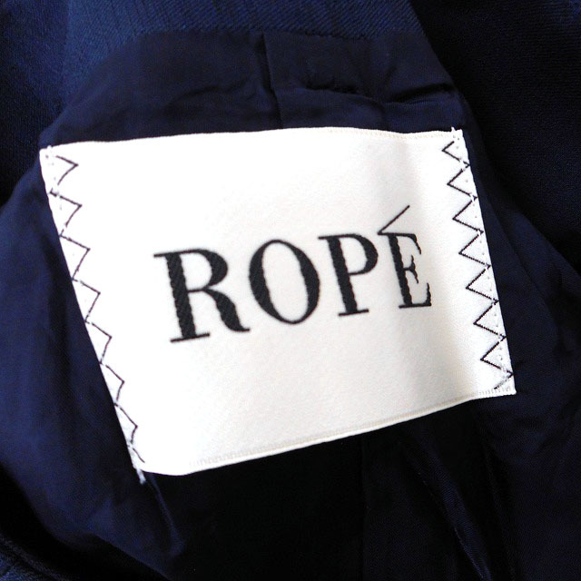 ロペ ROPE キュロット パンツ ショート ワイド タック サイドジップ 無地 38 紺 ネイビー /NT11 レディース_画像3