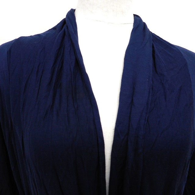  Untitled UNTITLEDtopa- cardigan ribbon .. feeling Drop shoulder plain long sleeve 2 navy blue navy /NT35 lady's 