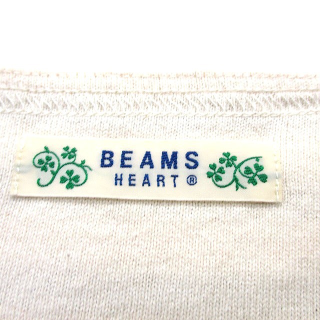 ビームスハート BEAMS HEART カットソー Tシャツ 七分袖 Tネック コットン ボーダー ネイビー 紺 /KT9 レディース_画像3