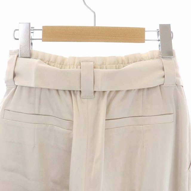  Pinky & Diane pin large PINKY&DIANNE 21SS tapered pants tuck satin zipper fly 38 light beige /DO #OS lady's 