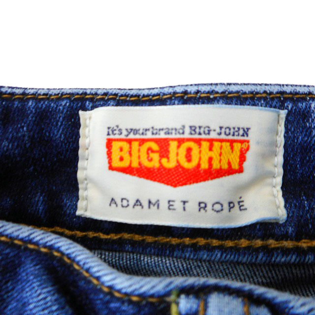 ビッグジョン Big John ADAM ET ROPE デニム ジーンズ スキニー ストレッチ ジップフライ コットン 綿 26 インディゴ /NT22 レディース_画像3