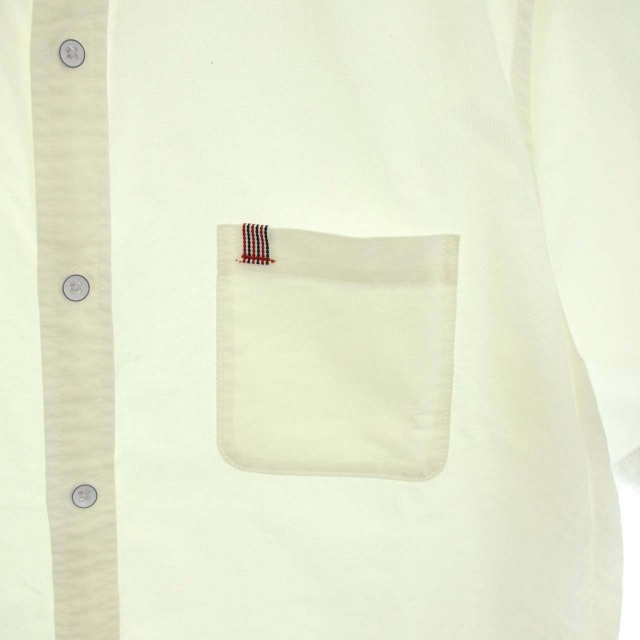 The shop tea ke-THE SHOP TK button down shirt short sleeves one Point XL white white /DK men's 