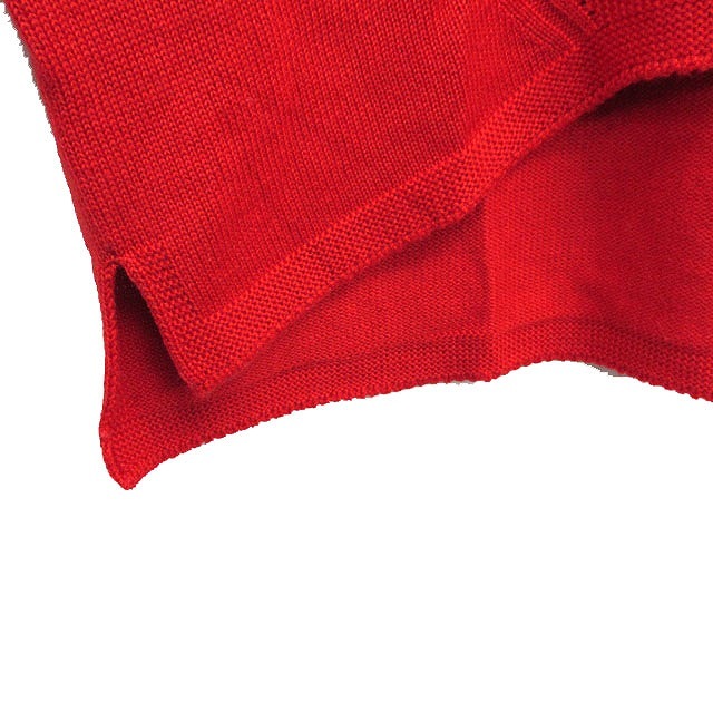 ロートレアモン LAUTREAMONT ニット セーター 長袖 ウール シンプル 38 レッド 赤 /KT29 レディースの画像7