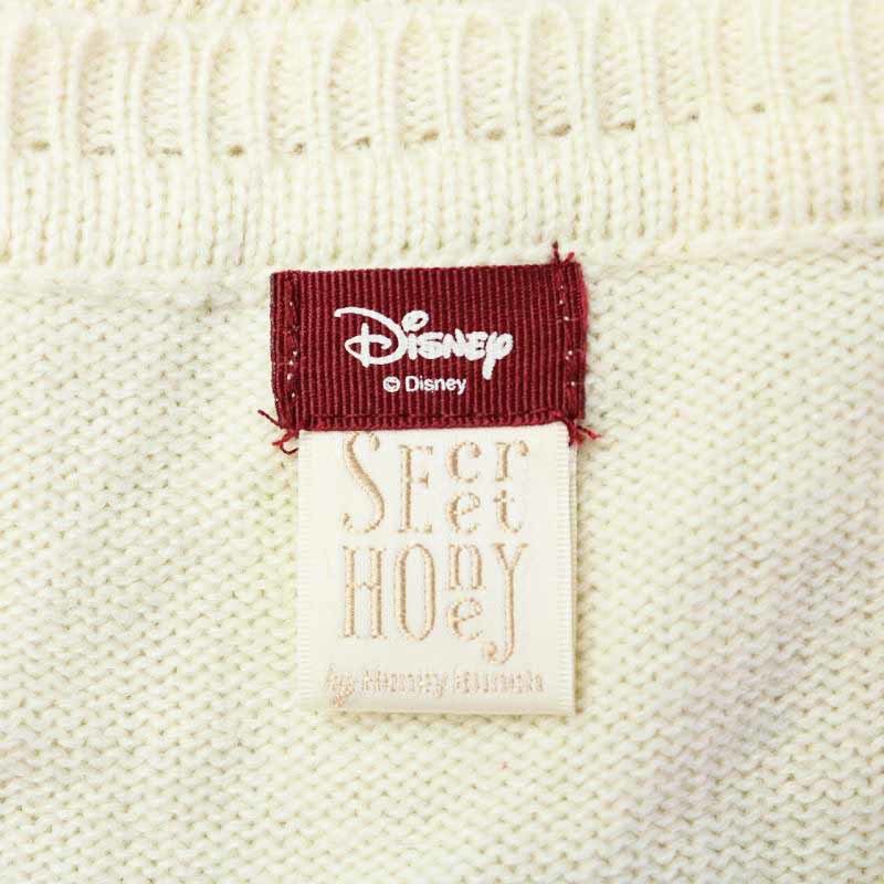 シークレットハニー Secret Honey ×Disney ニット セーター ボートネック 長袖 アナと雪の女王 オラフ 切り替えニット アイボリー /SY16の画像8