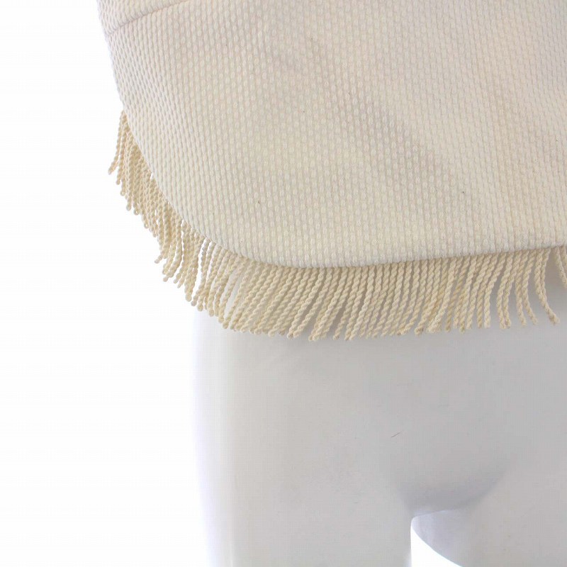 fmietanakaFUMIETANAKA bustier camisole fringe F white white FT22S-RB04 tag attaching /KH lady's 