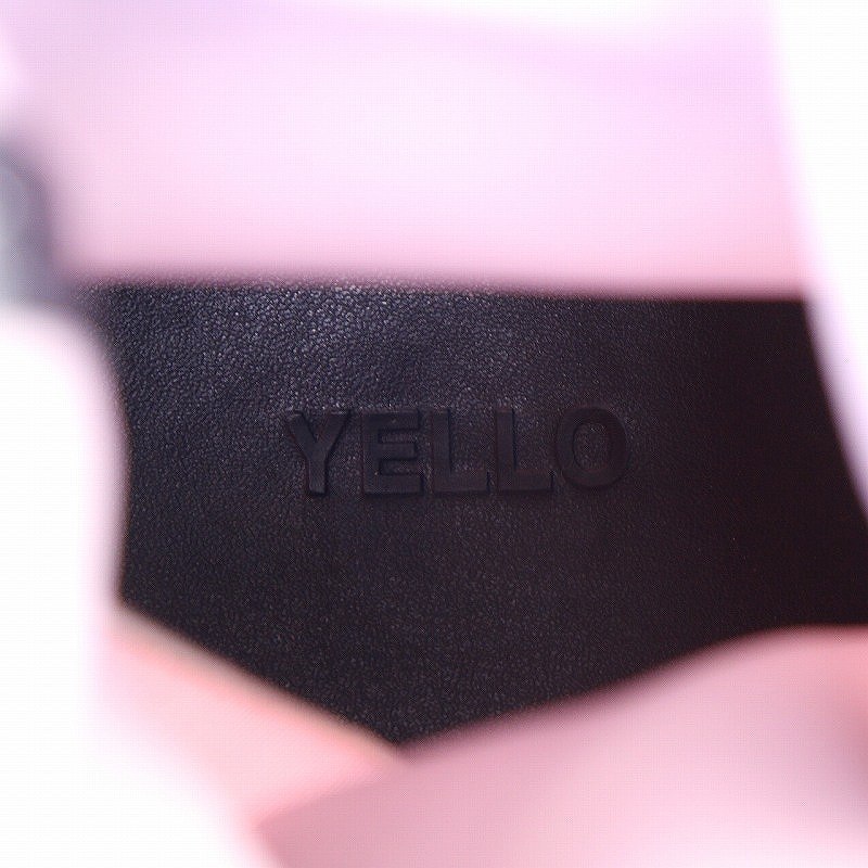 イエロー YELLO ショートブーツ デザインヒール ストレッチ ポインテッドトゥ ロゴ S 22.5cm ピンク /UY4 ■OF レディース_画像8