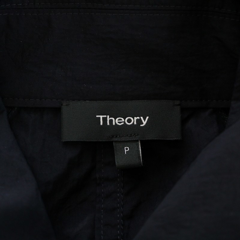 セオリー theory 20AW CRINKLE NYLON OKEITH ロングコート ナイロンコート P 5～7号 XS～S 黒 ブラック /YI51 レディース_画像9