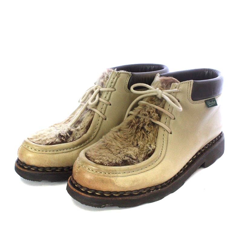 独創的 Paraboot パラブーツ MILLA レディース /YO3 ベージュ 23.5cm 4