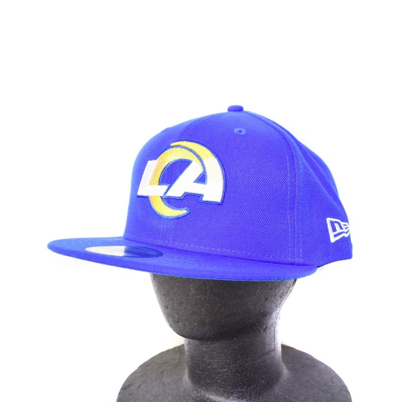 ニューエラ NEW ERA 59FIFTY 帽子 キャップ LA ロサンゼルス ラムズ 7 1/2 59.6cm 青 ブルー メンズ_画像1