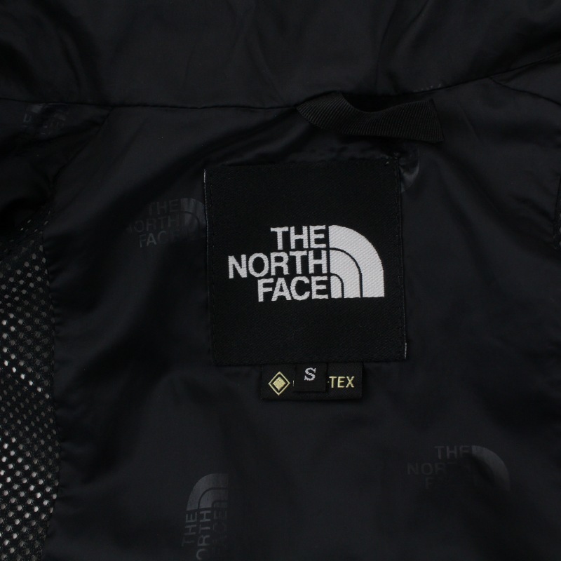 ザノースフェイス THE NORTH FACE Mountain Light Jacket GORE-TEX マウンテンライトジャケット フード ロゴ刺繍 S カーキ 黒_画像7