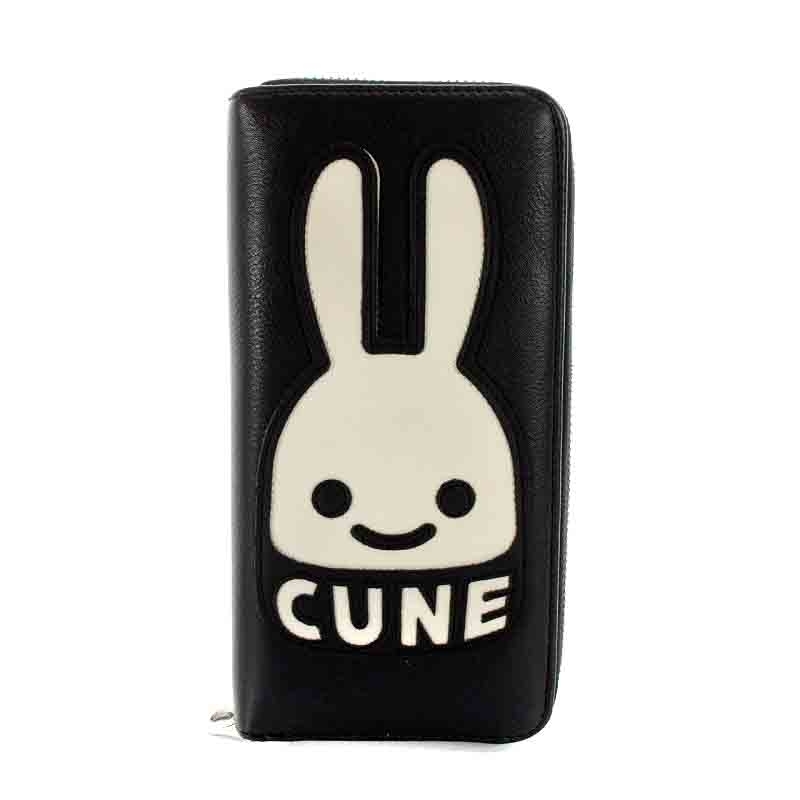ファッション レザー ラウンドファスナー ロゴ うさぎ 長財布 CUNE キューン 黒 レディース /AK1 ホワイト 白 ブラック 長財布(小銭入れあり) ファッション レザー ラウンドファスナー ロゴ うさぎ 長財布 CUNE キューン 黒 レディース /AK1 ホワイト 白 ブラック 長財布(小銭入れあり)