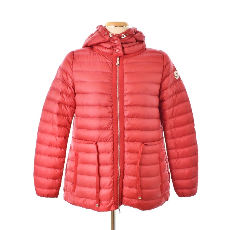 モンクレール MONCLER 18SS RAIE ライトダウンジャケット ショート ワッペン 1 赤 レッド D10934690899 53048 レディース