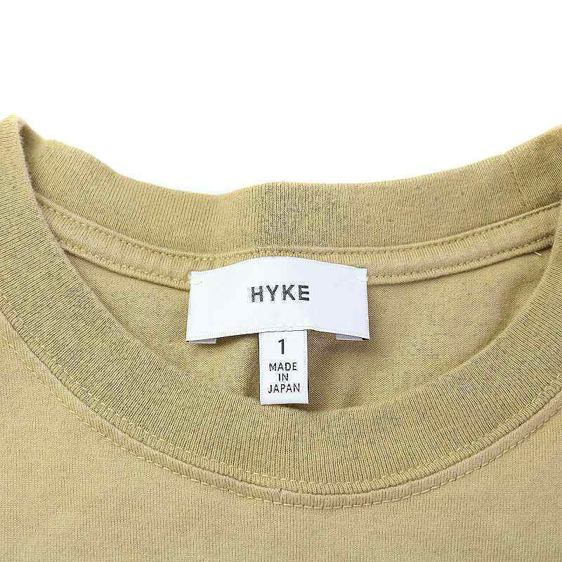 ハイク HYKE Tシャツ カットソー ロンT 長袖 クルーネック 1 S ベージュ /UY9 メンズ_画像3