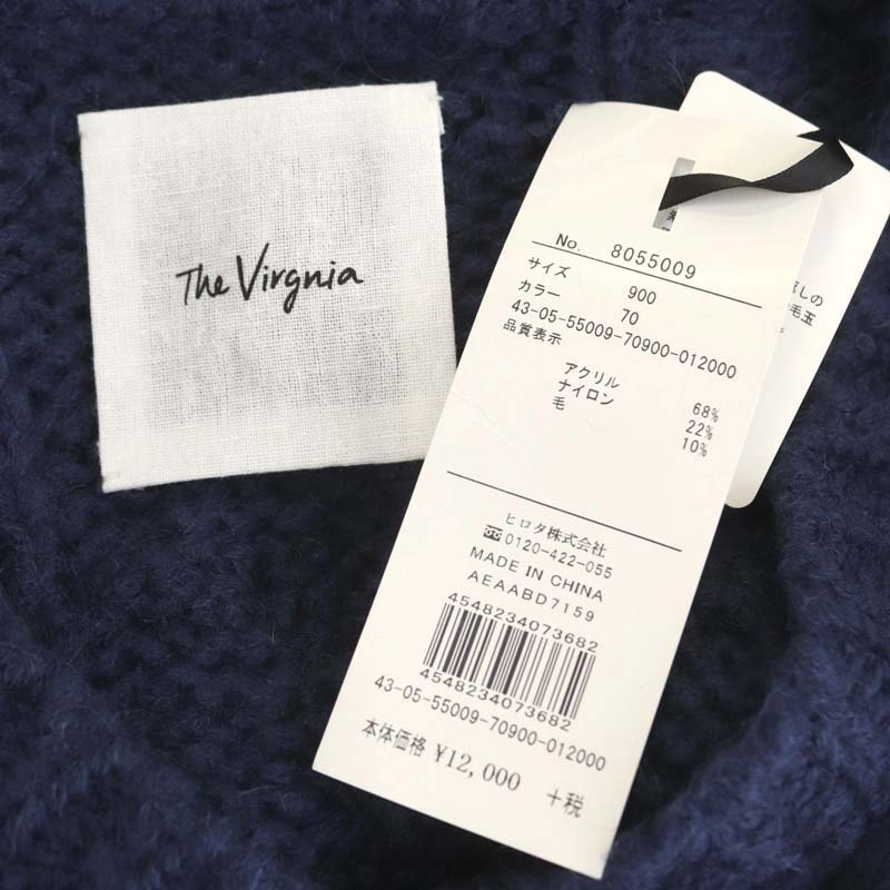 ザヴァージニア The Virgnia Vネック ニット セーター 長袖 900 紺 ネイビー /AA ■OS レディース_画像3