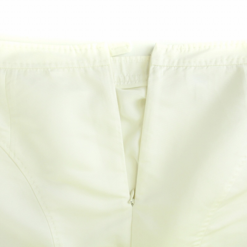 アルマーニ コレツィオーニ ARMANI COLLEZIONI タイトスカート ひざ丈 スリット 36 S 白 ホワイト /HN21 レディースの画像6