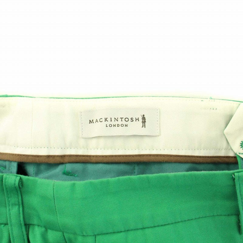 マッキントッシュ ロンドン MACKINTOSH LONDON クロップドパンツ ジップフライ コットン 38 M 緑 グリーン /YT レディース_画像4