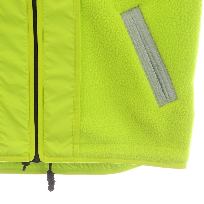 ナイキ NIKE 21年 シェルパ フリースベスト NSW SPE+ SHERPA VEST ジップアップ ボア ロゴ 蛍光 XL 黄緑 DD5026-345 /SI6_画像6