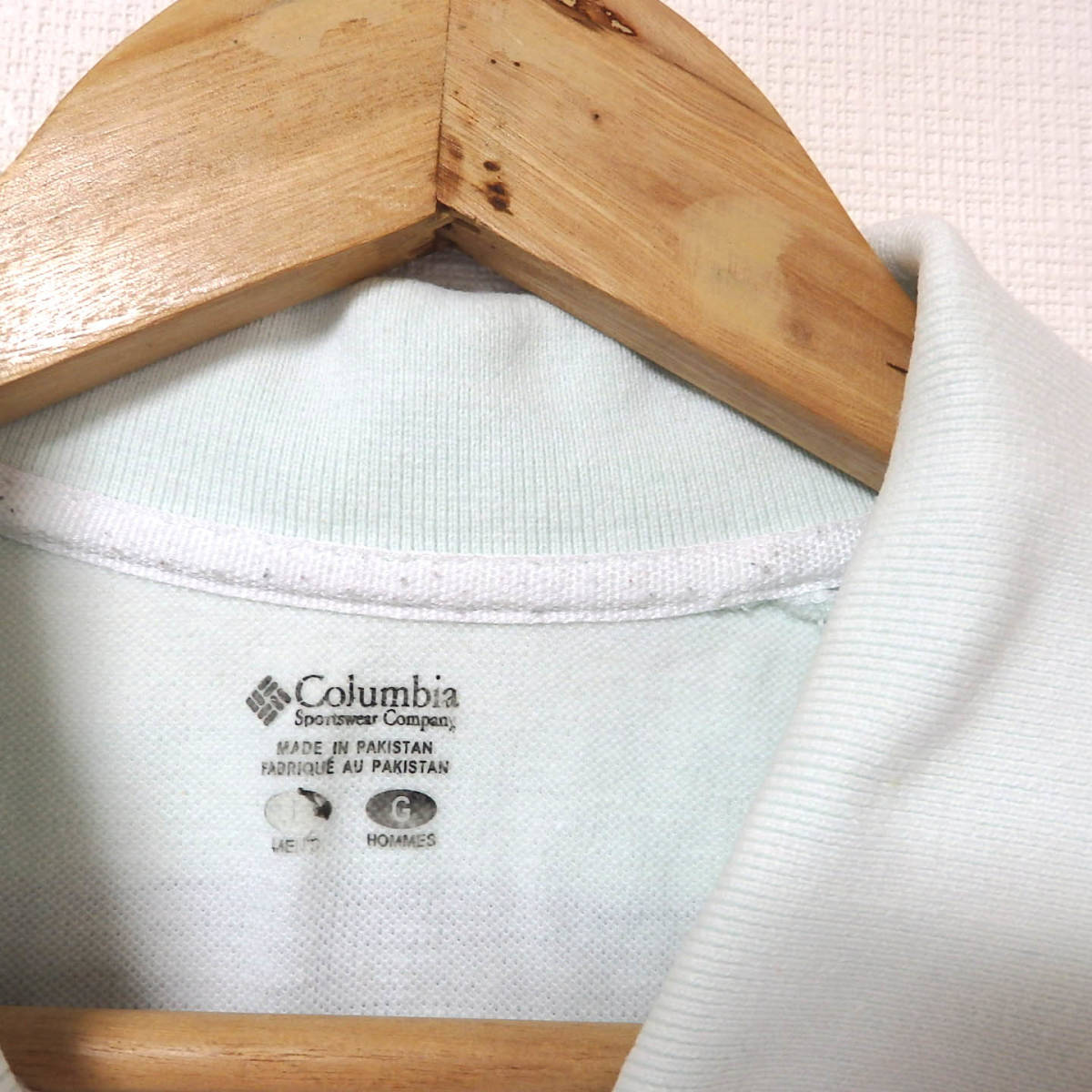 【送料無料】コロンビア半袖ポロシャツ／ボーダーデザイン　Colombia　Lサイズ