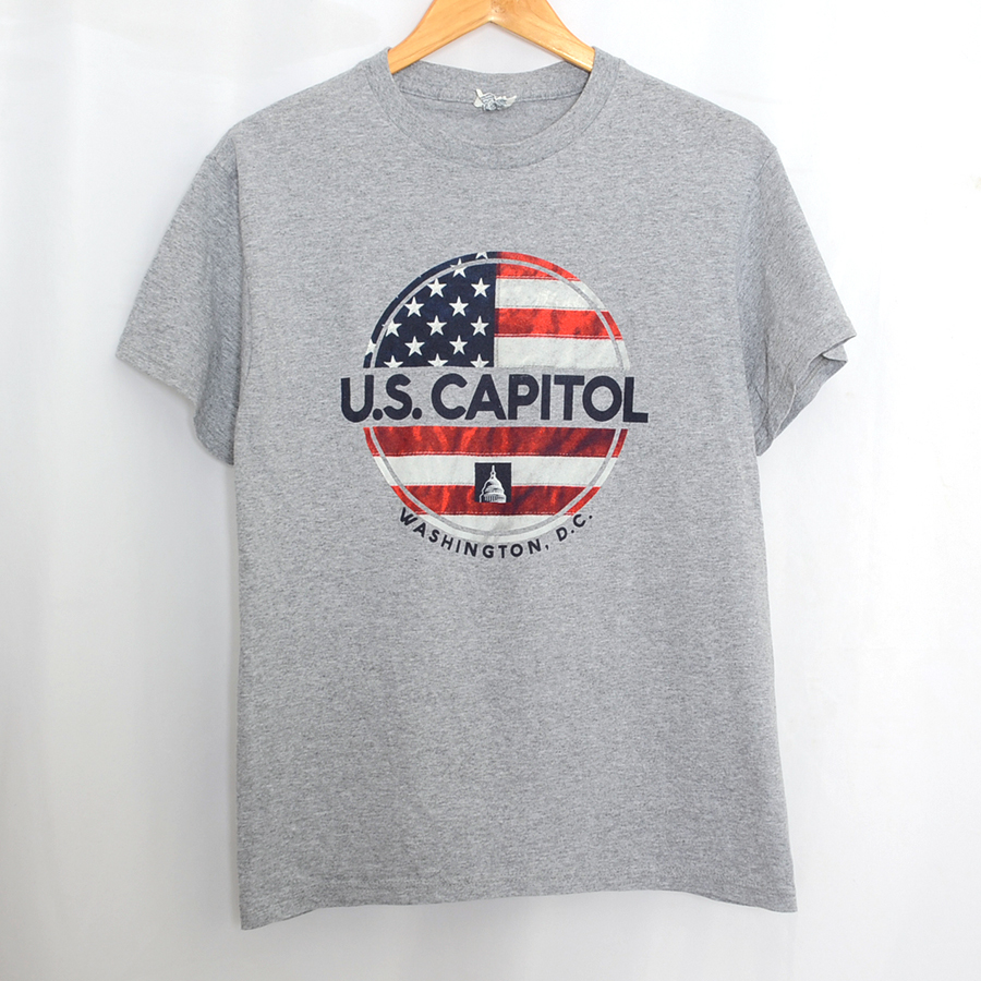 ST3222 U.S.CAPITOL Tシャツ M 肩幅48 DELTA 星条旗 アメリカ古着 メール便可 xq_画像2