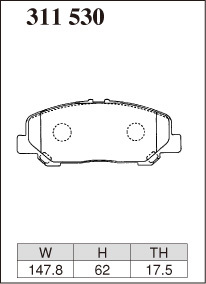 ディクセル ブレーキパッド Mタイプ フロント アルファード/ヴェルファイア ANH20W/GGH20W 311530 DIXCEL トヨタ_画像3