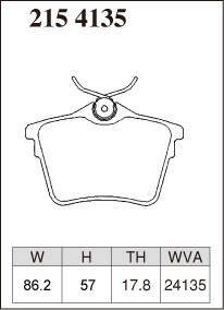 ディクセル ブレーキパッド Pタイプ リア プジョー 407 D2/D2Y/D2V 2154135 DIXCEL_画像3
